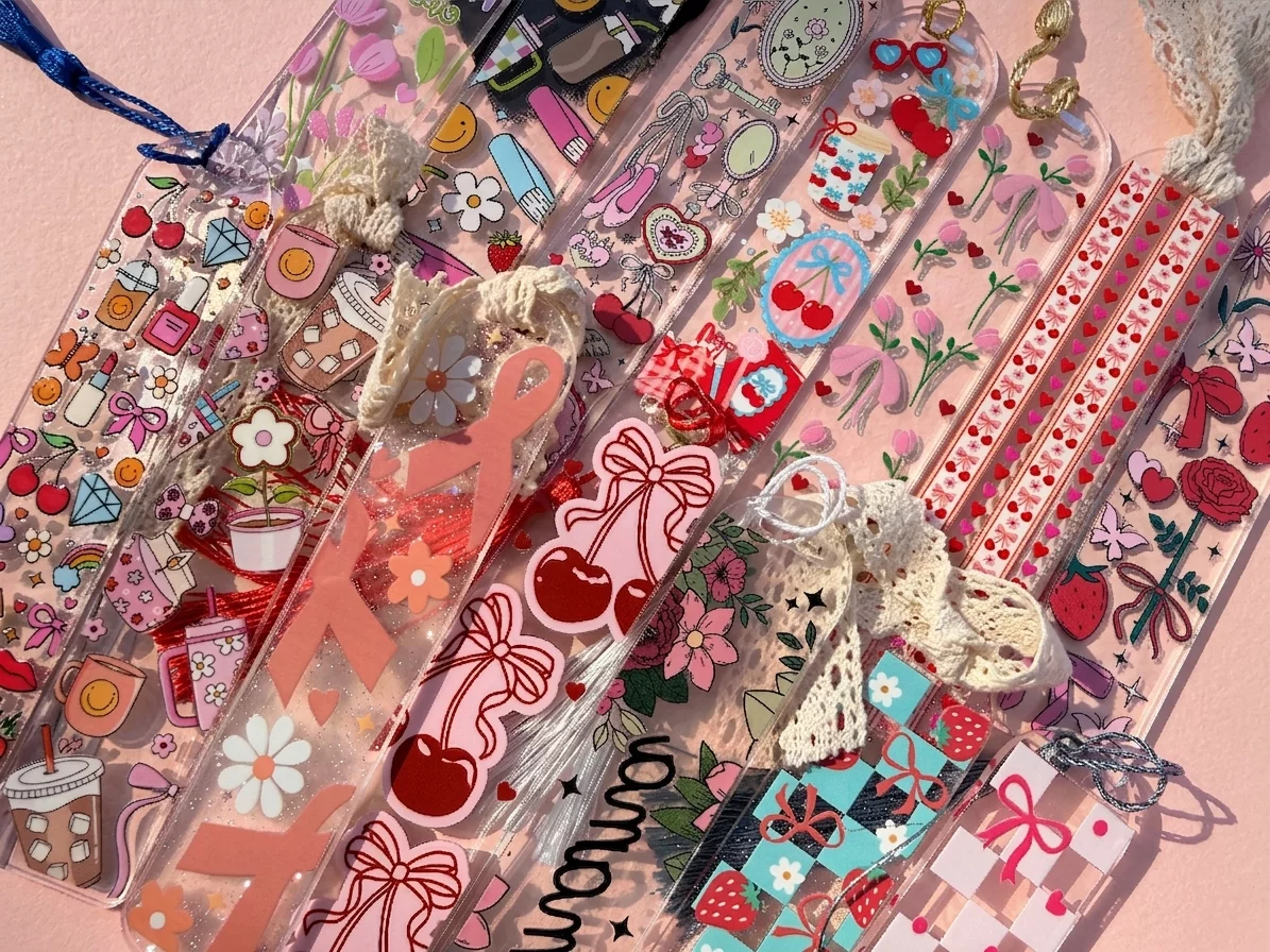 girlish acrylic bookmark